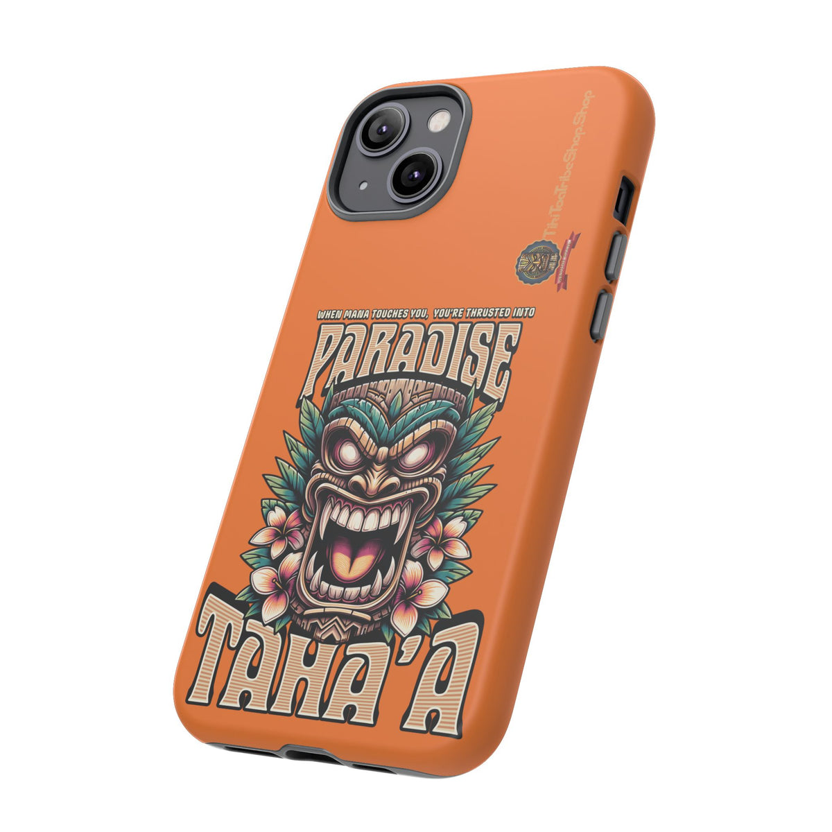 Tahaa – Coque Antichoc Premium « Tiki Féroce » | Design Tribal & Protection Maximale