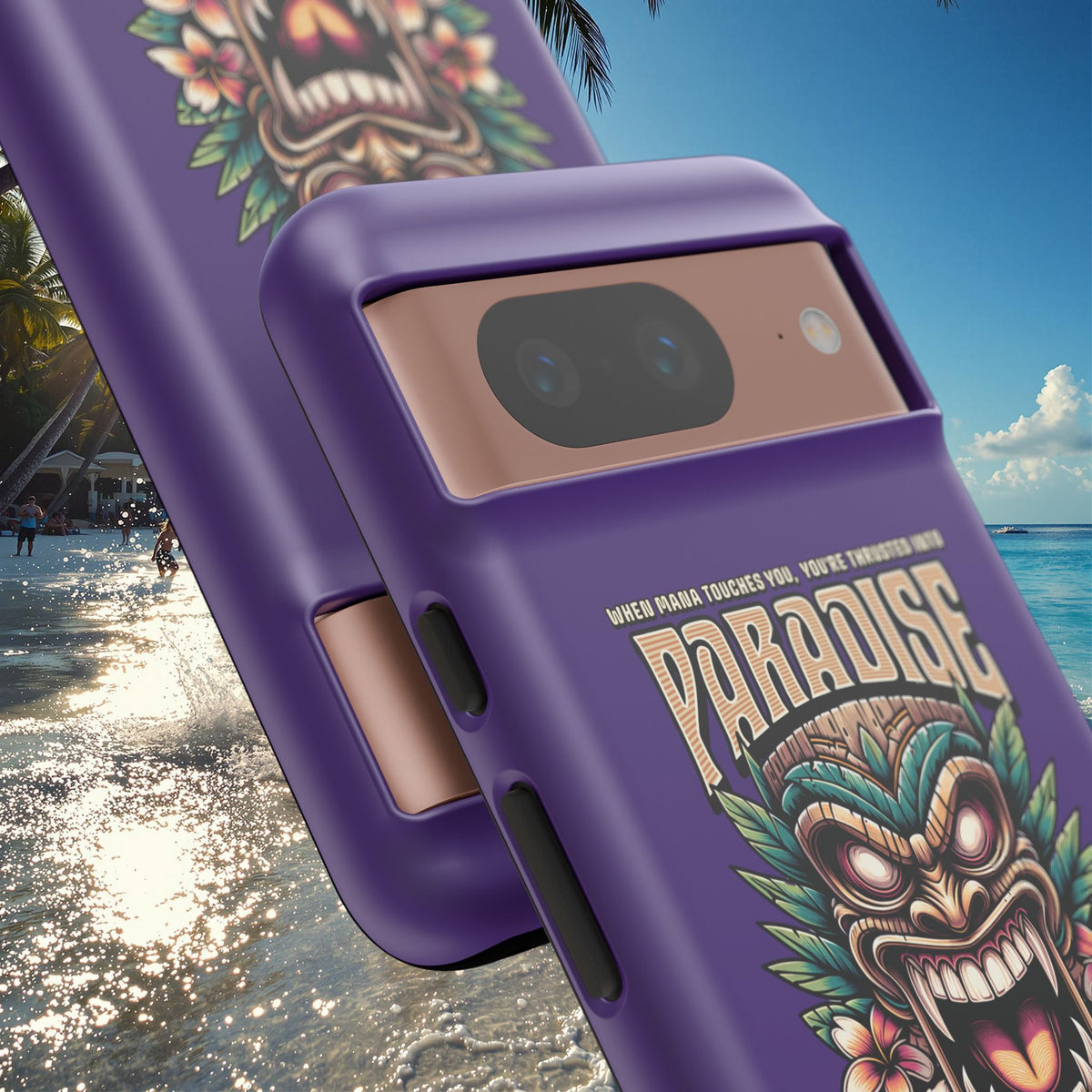 Tahaa – Coque Antichoc Premium « Tiki Féroce » | Design Tribal & Protection Maximale