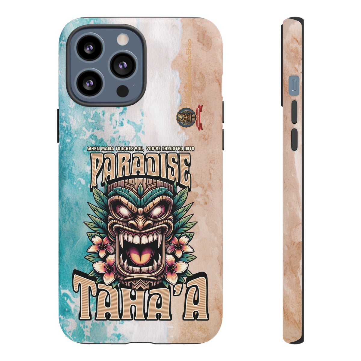 Tahaa – Coque Antichoc Premium « Tiki Féroce » | Design Tribal & Protection Maximale