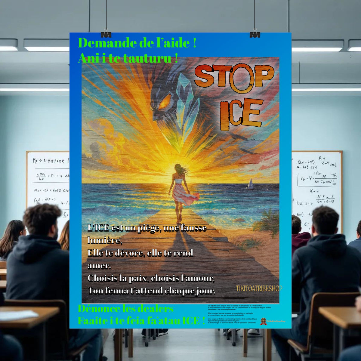Posters Anti-ICE Polynésie – Affiches de Sensibilisation Contre la Drogue “Paruru i te ora – Brisons les chaînes de l’ICE”
