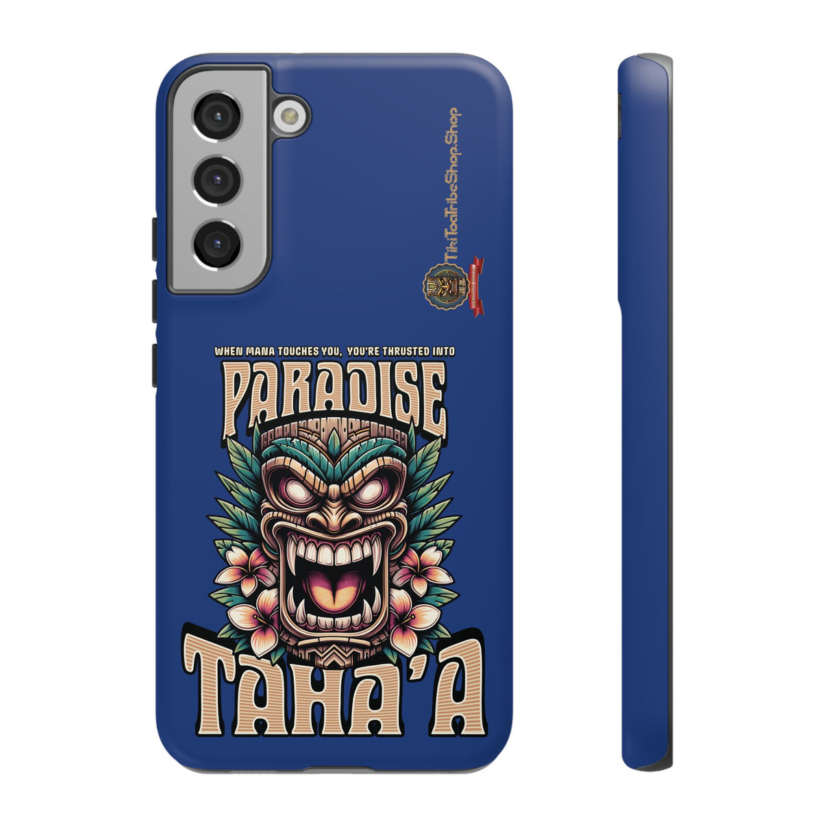 Tahaa – Coque Antichoc Premium « Tiki Féroce » | Design Tribal & Protection Maximale