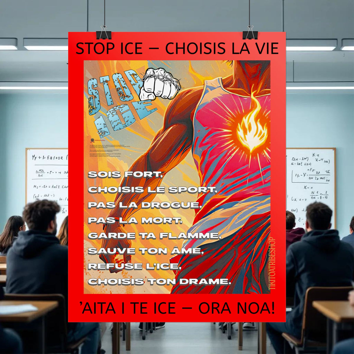 Posters Anti-ICE Polynésie – Affiches de Sensibilisation Contre la Drogue Paruru i te ora – Brisons les chaînes de l’ICE
