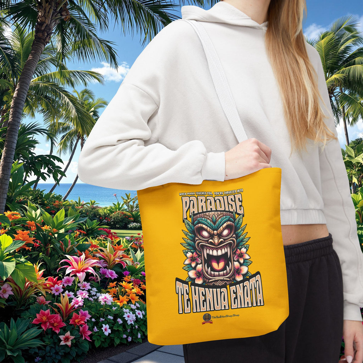 TE HENUA ENATA PARADISE Tote Bag