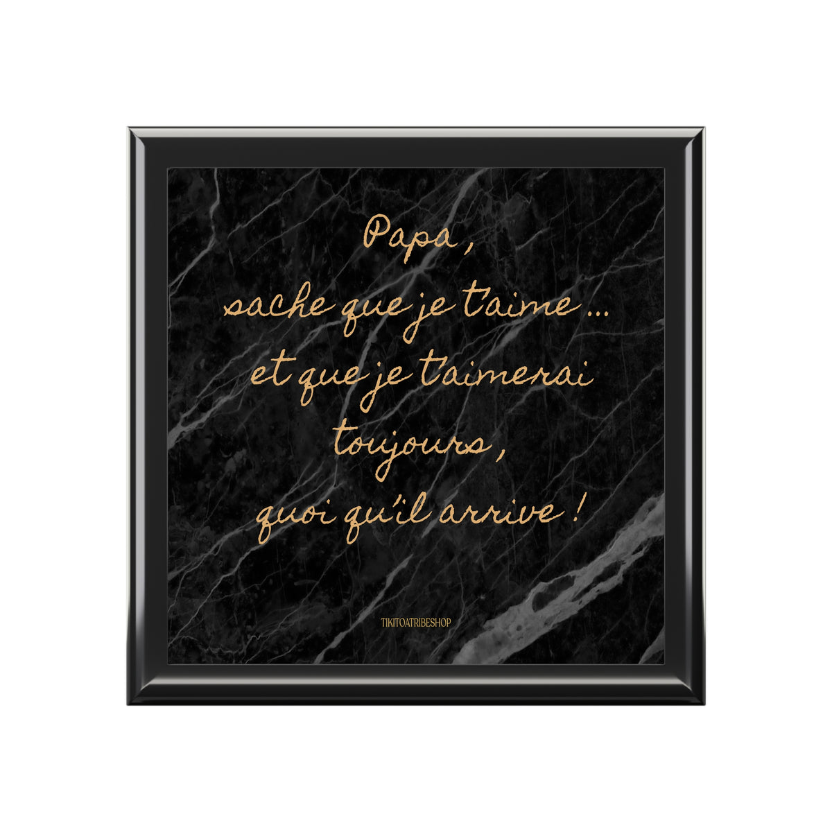 Coffret à Bijoux en bois noble avec carreaux céramique