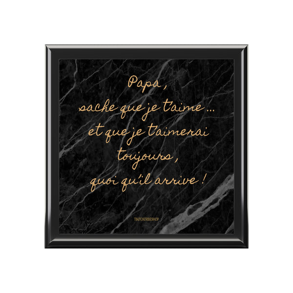 Coffret à Bijoux en bois noble avec carreaux céramique