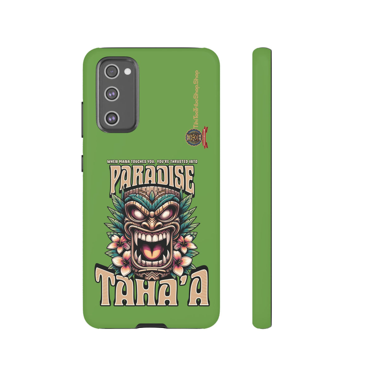 Tahaa – Coque Antichoc Premium « Tiki Féroce » | Design Tribal & Protection Maximale