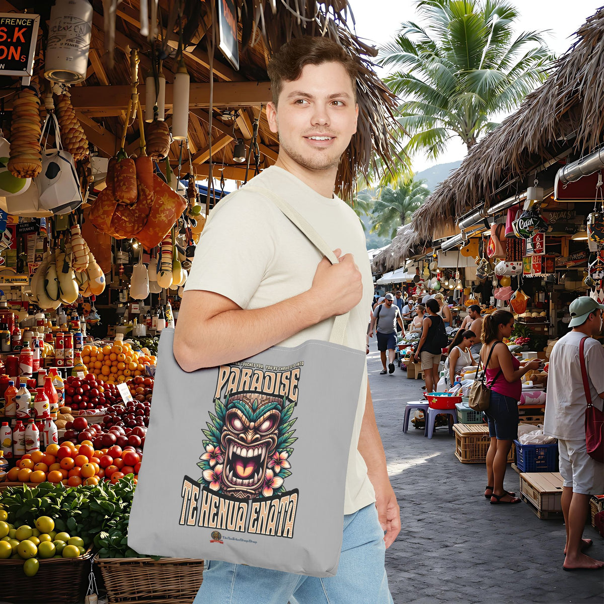 TE HENUA ENATA PARADISE Tote Bag