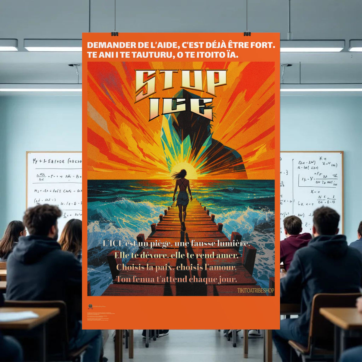 Posters Anti-ICE Polynésie – Affiches de Sensibilisation Contre la Drogue “Paruru i te ora – Brisons les chaînes de l’ICE”