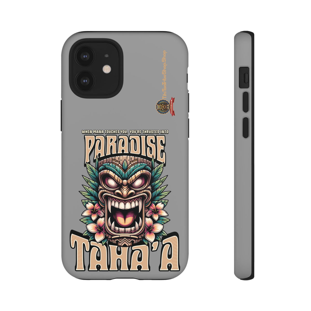 Tahaa – Coque Antichoc Premium « Tiki Féroce » | Design Tribal & Protection Maximale