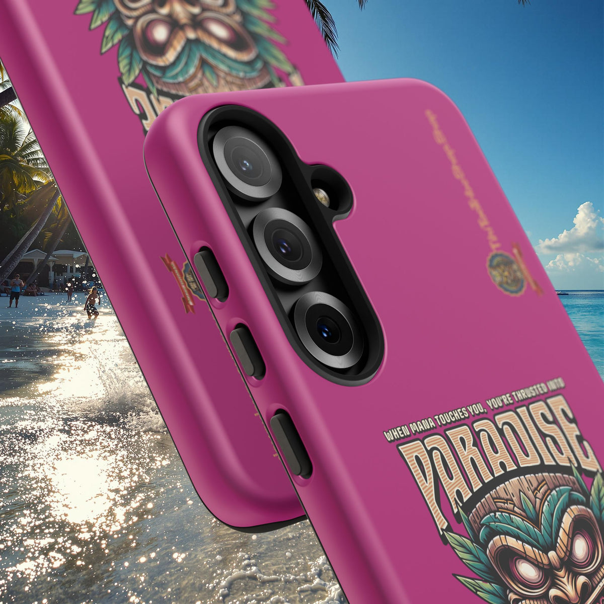 Tahaa – Coque Antichoc Premium « Tiki Féroce » | Design Tribal & Protection Maximale