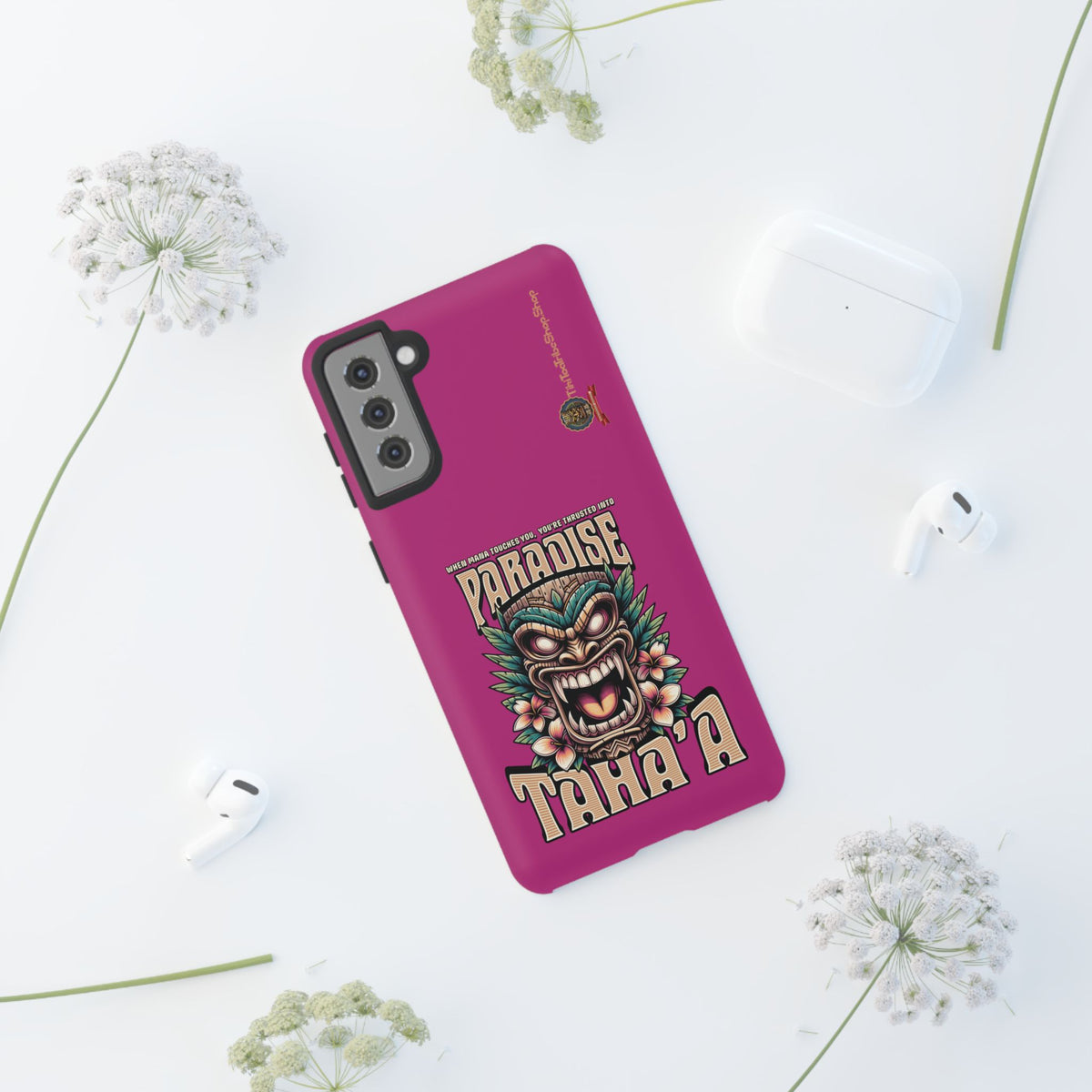 Tahaa – Coque Antichoc Premium « Tiki Féroce » | Design Tribal & Protection Maximale