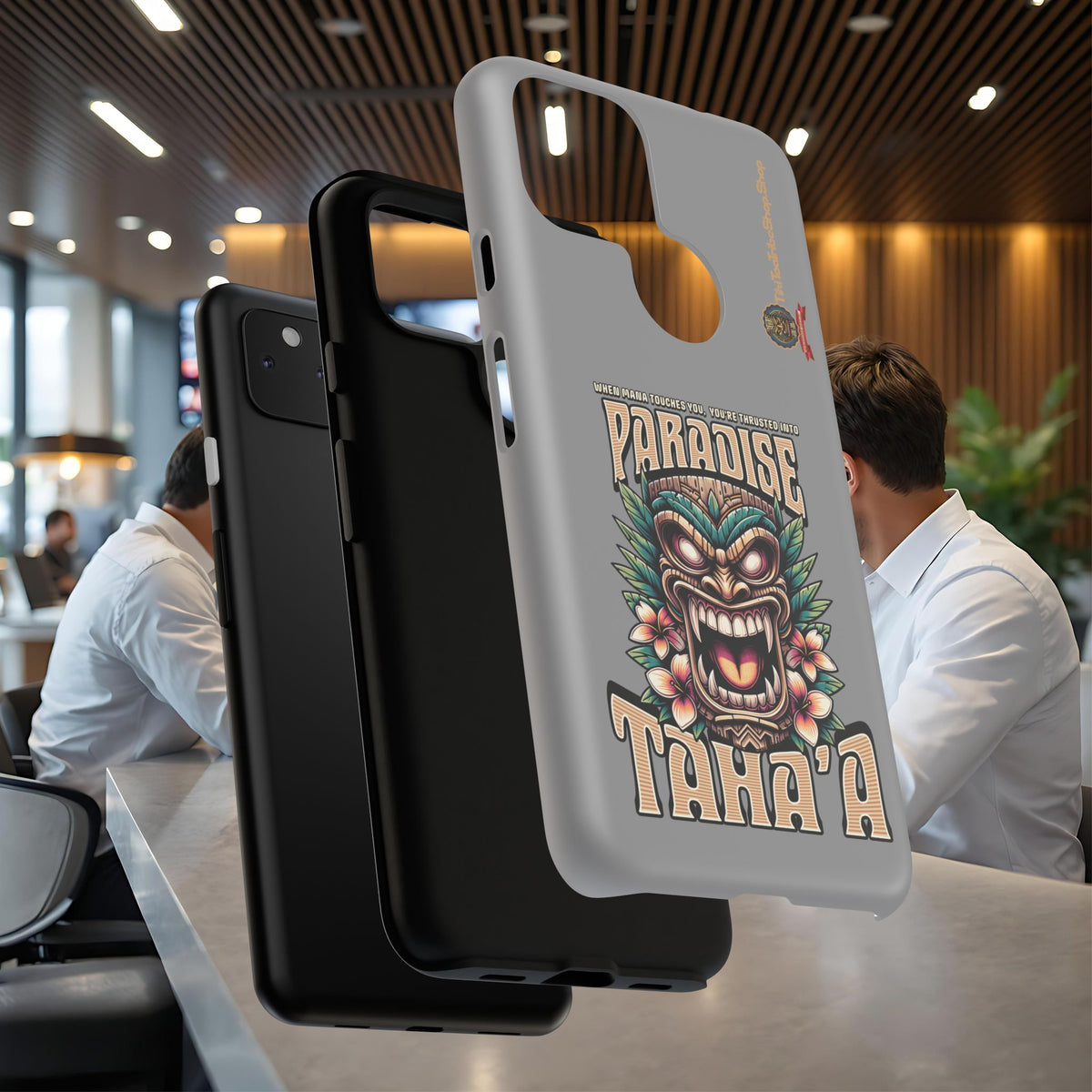 Tahaa – Coque Antichoc Premium « Tiki Féroce » | Design Tribal & Protection Maximale