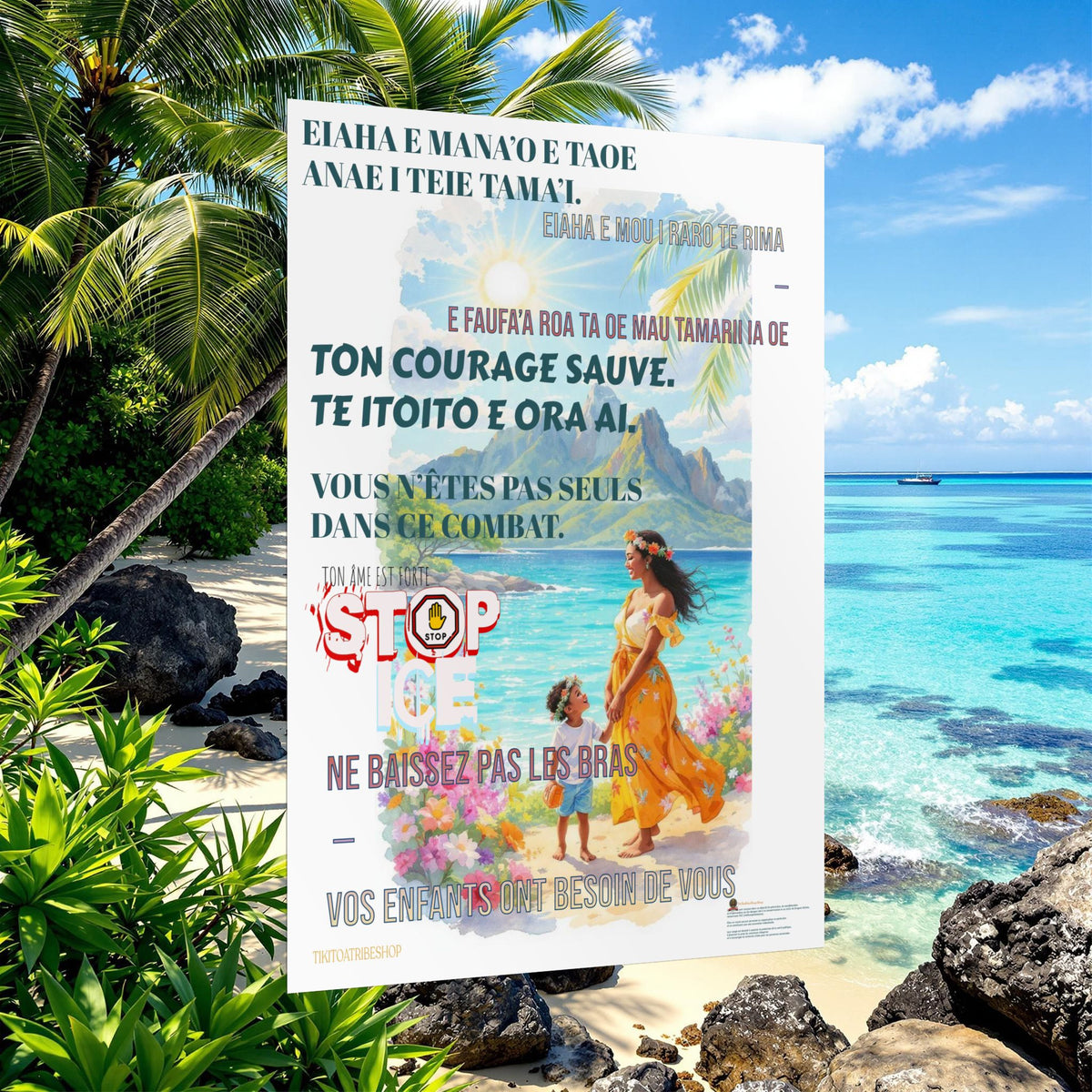 Posters Anti-ICE Polynésie – Affiches de Sensibilisation Contre la Drogue “Paruru i te ora – Brisons les chaînes de l’ICE”