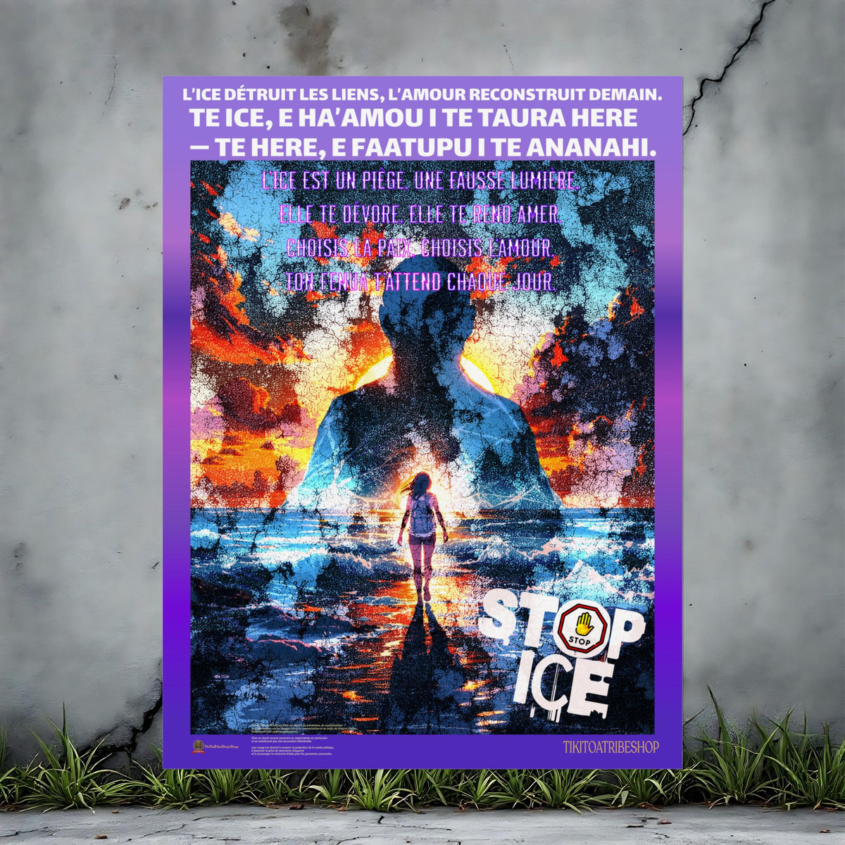 Posters Anti-ICE Polynésie – Affiches de Sensibilisation Contre la Drogue “Paruru i te ora – Brisons les chaînes de l’ICE”