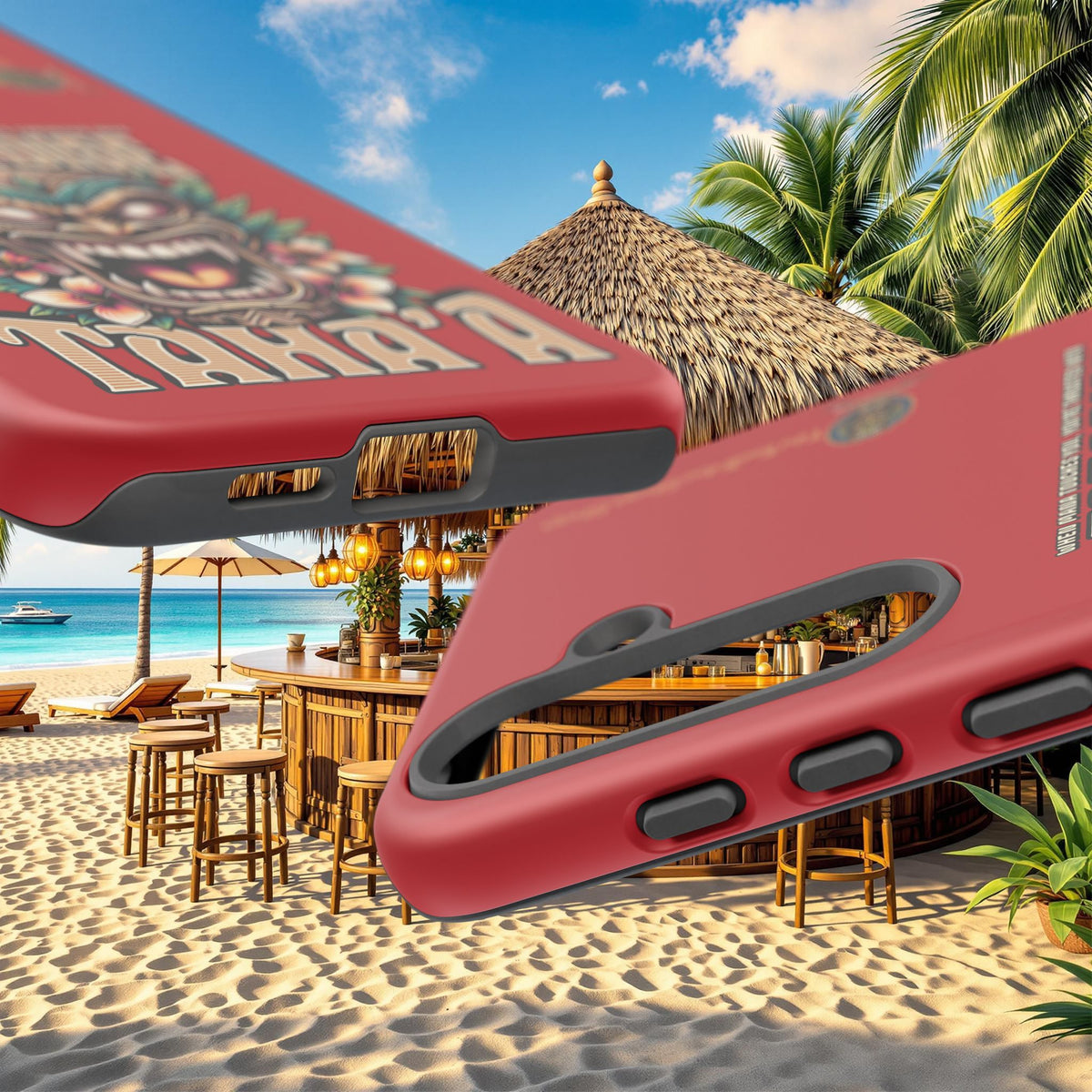 Tahaa – Coque Antichoc Premium « Tiki Féroce » | Design Tribal & Protection Maximale