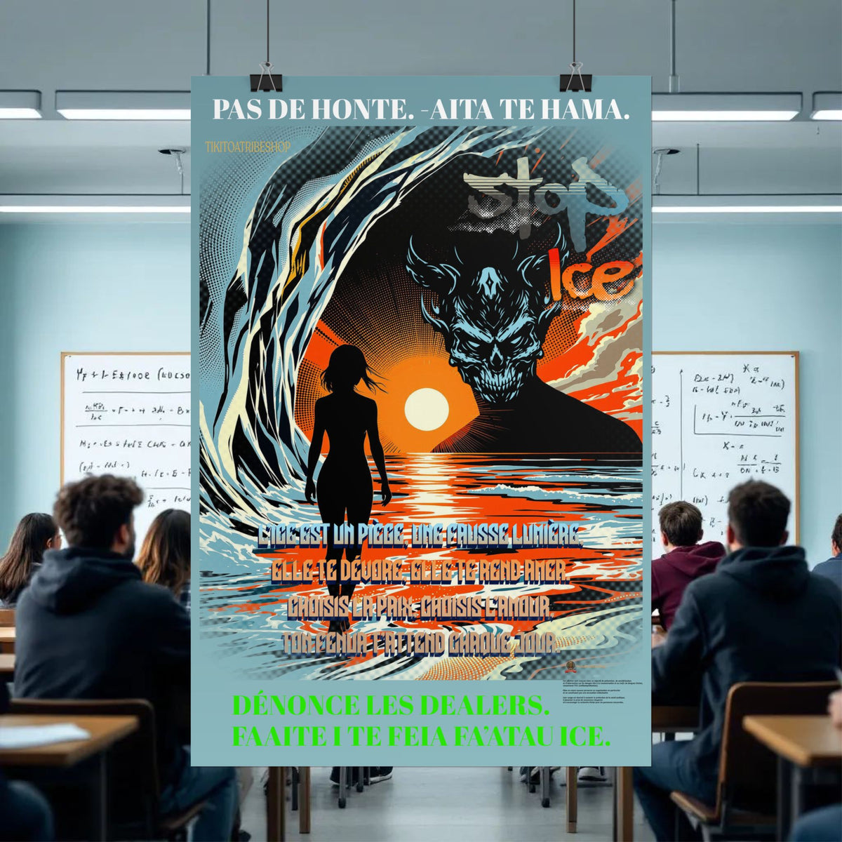 Posters Anti-ICE Polynésie – Affiches de Sensibilisation Contre la Drogue “Paruru i te ora – Brisons les chaînes de l’ICE”
