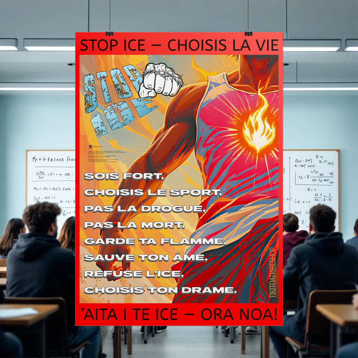 Posters Anti-ICE Polynésie – Affiches de Sensibilisation Contre la Drogue Paruru i te ora – Brisons les chaînes de l’ICE