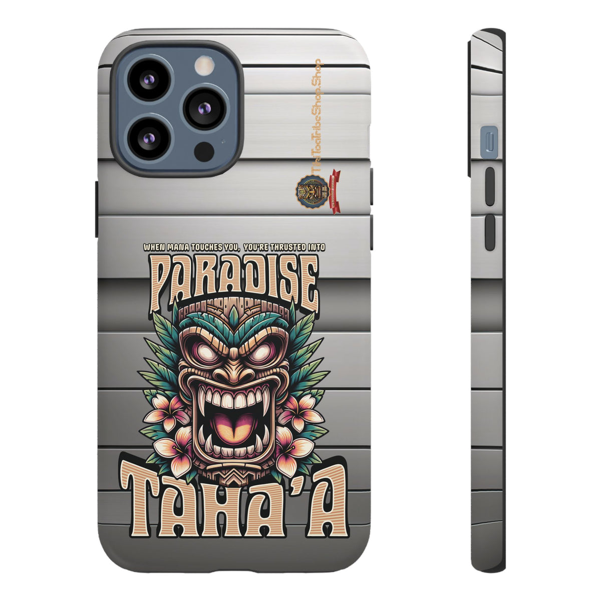 Tahaa – Coque Antichoc Premium « Tiki Féroce » | Design Tribal & Protection Maximale