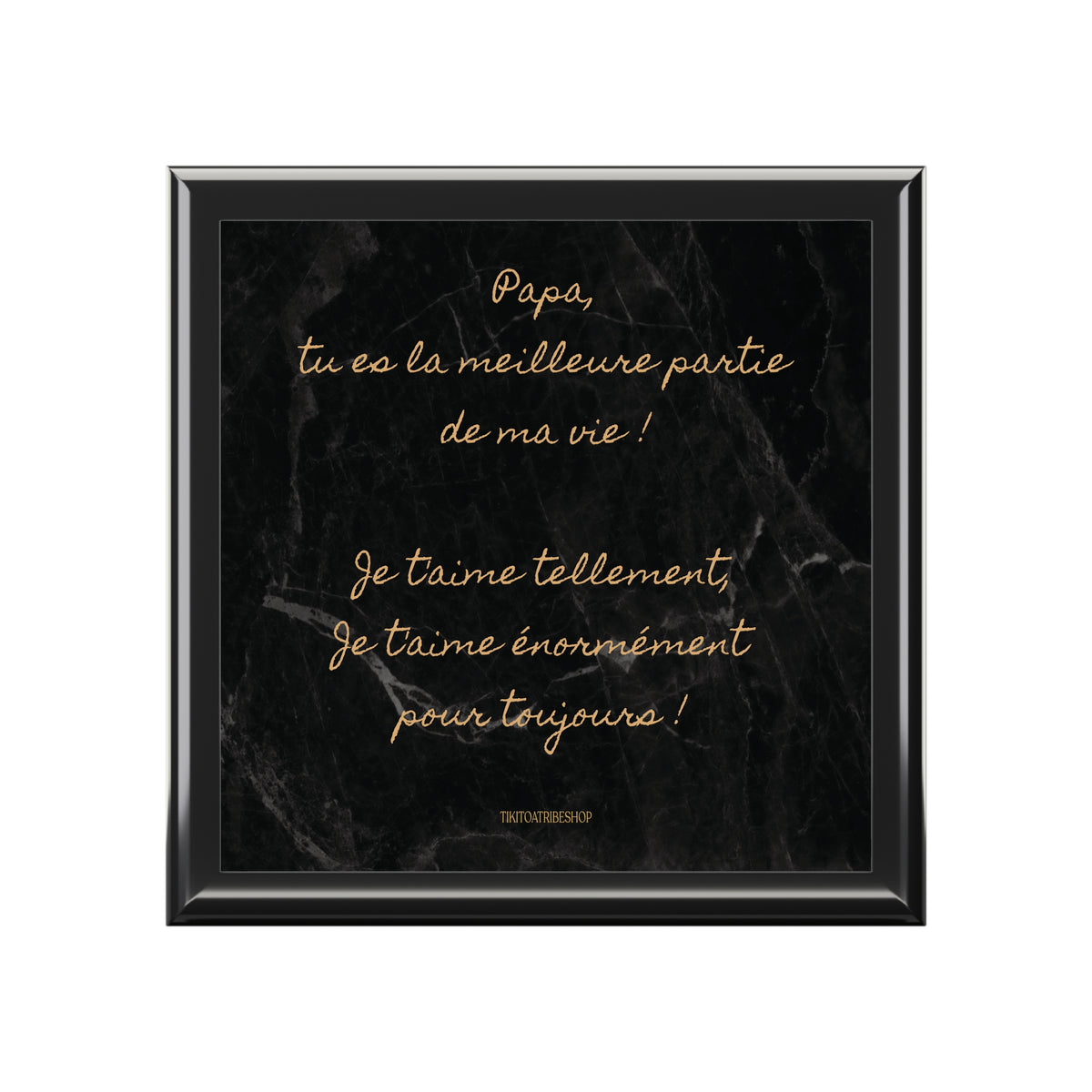 Coffret à Bijoux en bois noble avec carreaux céramique