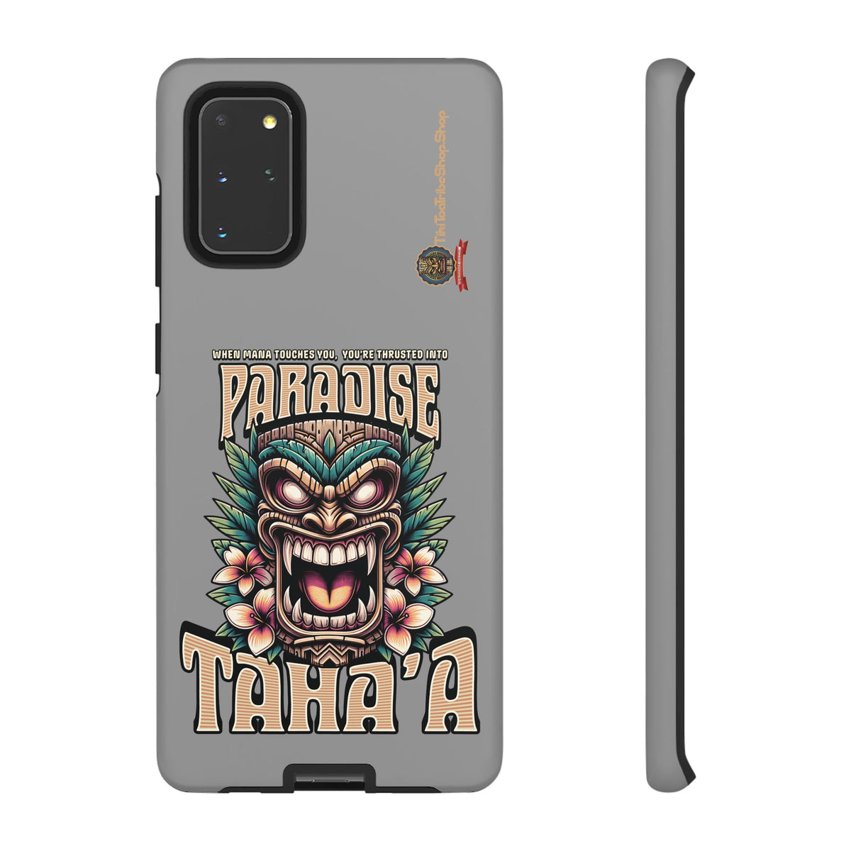 Tahaa – Coque Antichoc Premium « Tiki Féroce » | Design Tribal & Protection Maximale
