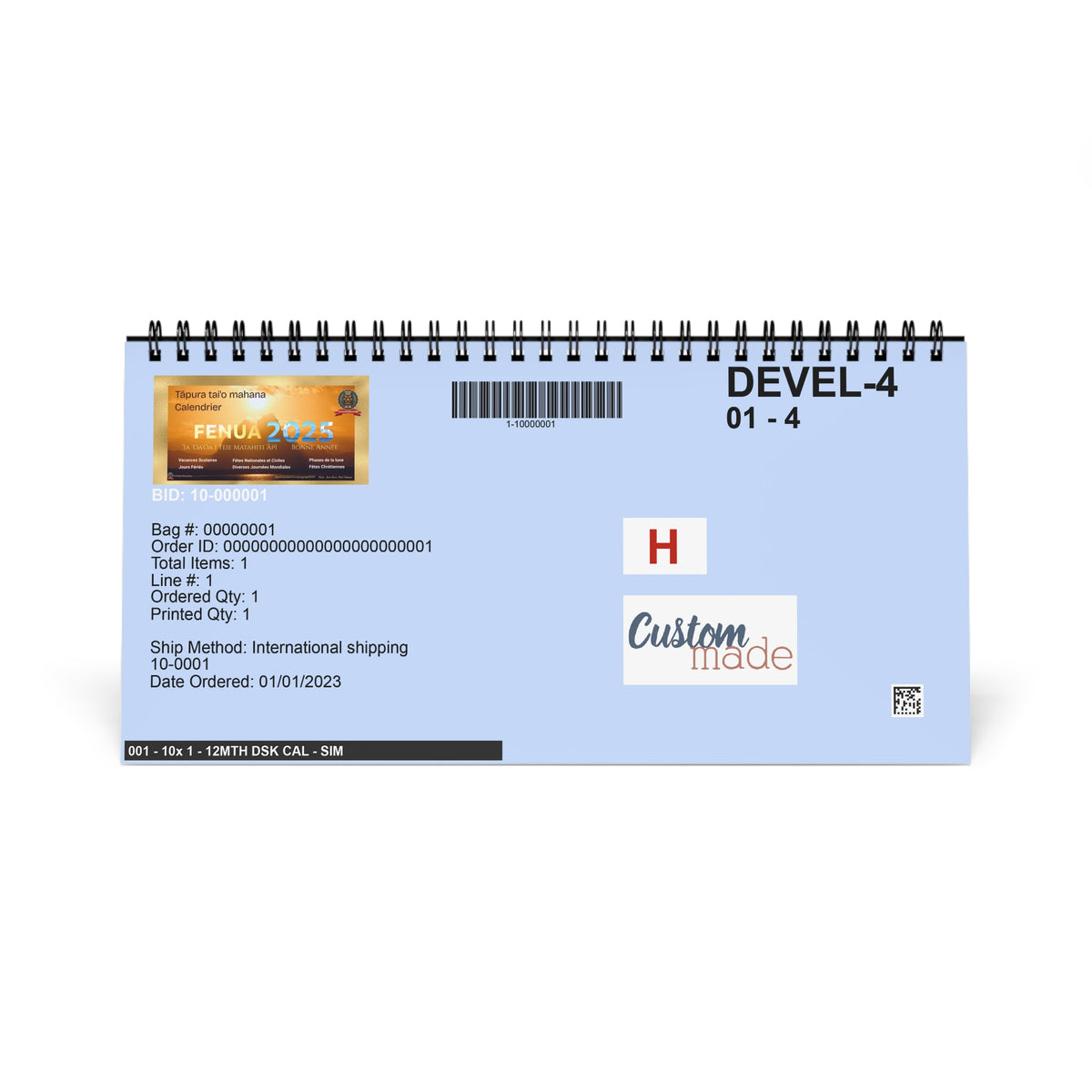 Calendrier de Bureau 2025 Polynésien