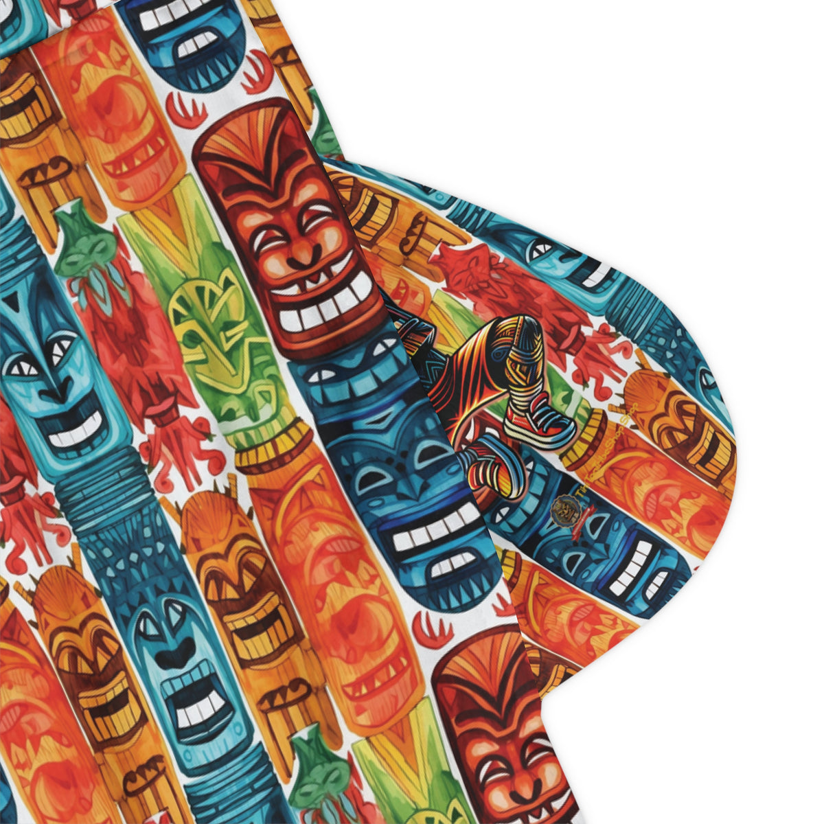 B-BALL SHORTS - Colorful Tiki Masks &amp; Modern Vibe