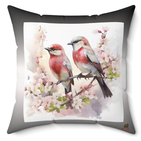 Oiseaux sur une branche de cerisier : Doux Reflets