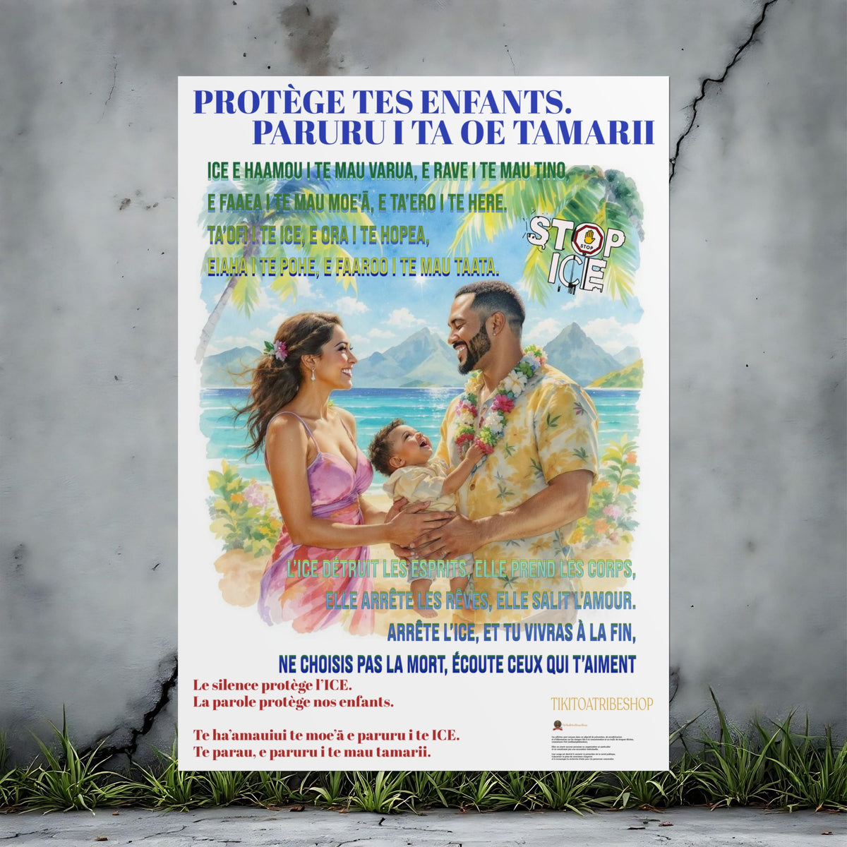 Posters Anti-ICE Polynésie – Affiches de Sensibilisation Contre la Drogue “Paruru i te ora – Brisons les chaînes de l’ICE”