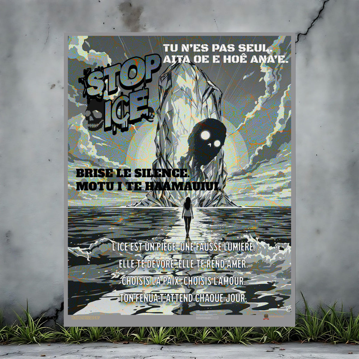 Posters Anti-ICE Polynésie – Affiches de Sensibilisation Contre la Drogue “Paruru i te ora – Brisons les chaînes de l’ICE”