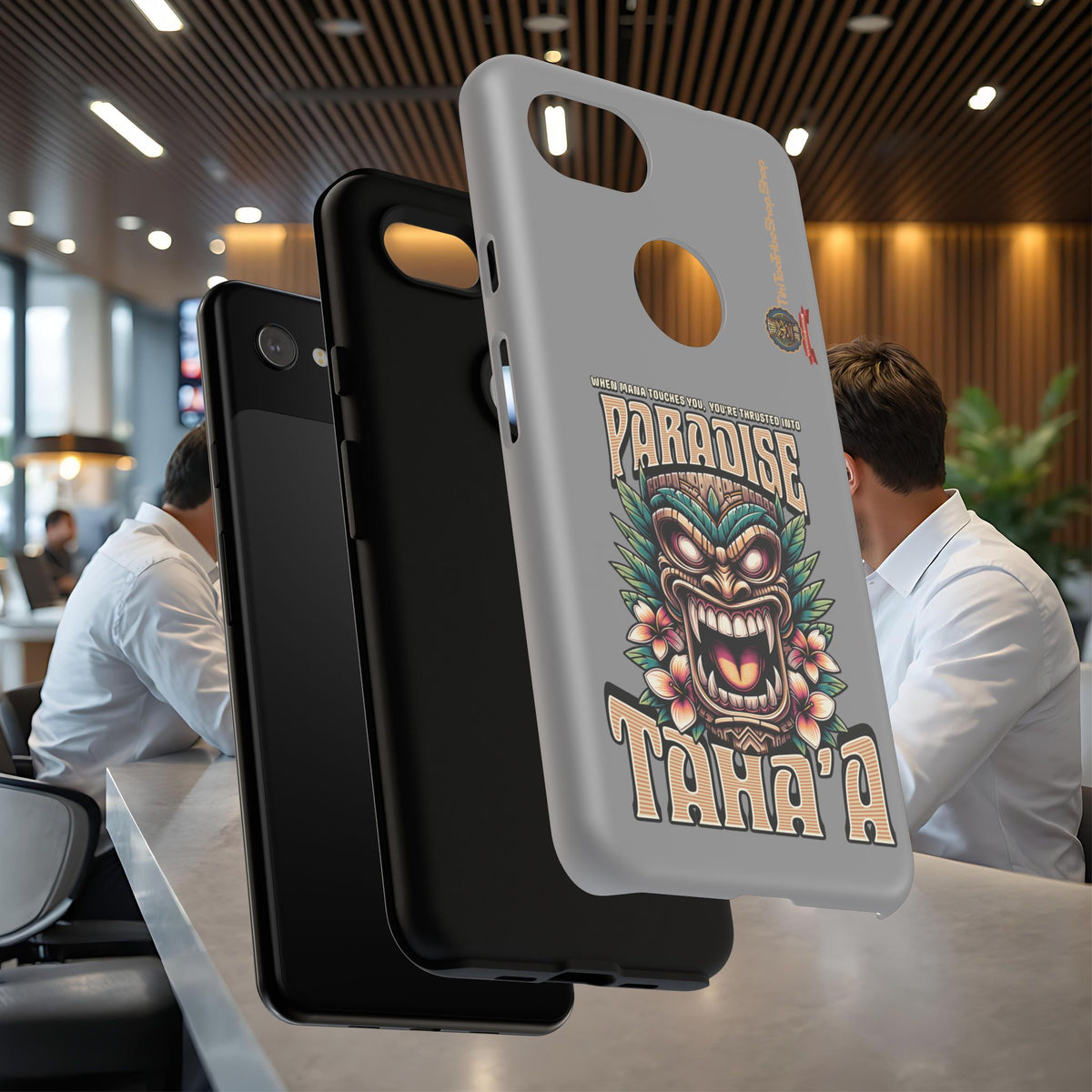 Tahaa – Coque Antichoc Premium « Tiki Féroce » | Design Tribal & Protection Maximale