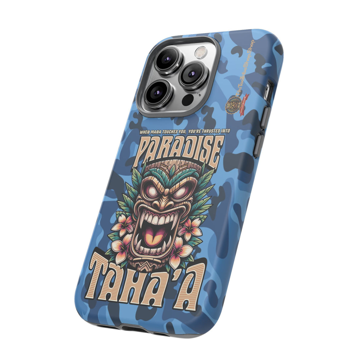 Tahaa – Coque Antichoc Premium « Tiki Féroce » | Design Tribal & Protection Maximale