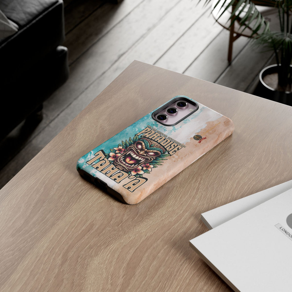 Tahaa – Coque Antichoc Premium « Tiki Féroce » | Design Tribal & Protection Maximale