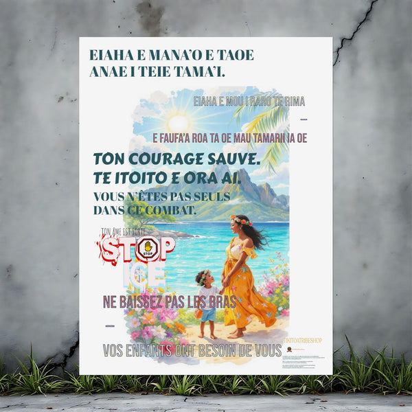Posters Anti-ICE Polynésie – Affiches de Sensibilisation Contre la Drogue “Paruru i te ora – Brisons les chaînes de l’ICE”