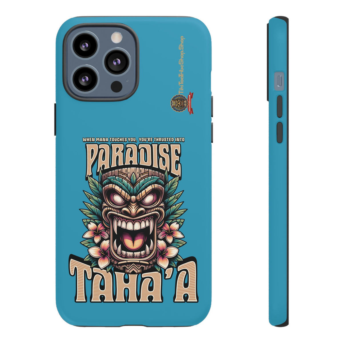 Tahaa – Coque Antichoc Premium « Tiki Féroce » | Design Tribal & Protection Maximale