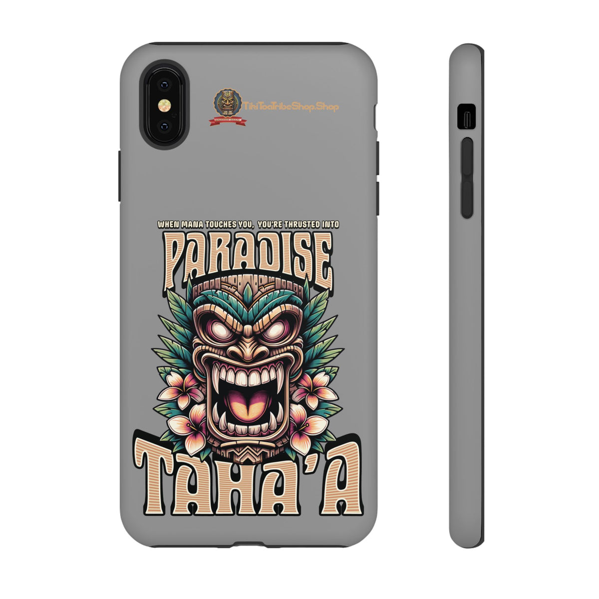 Tahaa – Coque Antichoc Premium « Tiki Féroce » | Design Tribal & Protection Maximale
