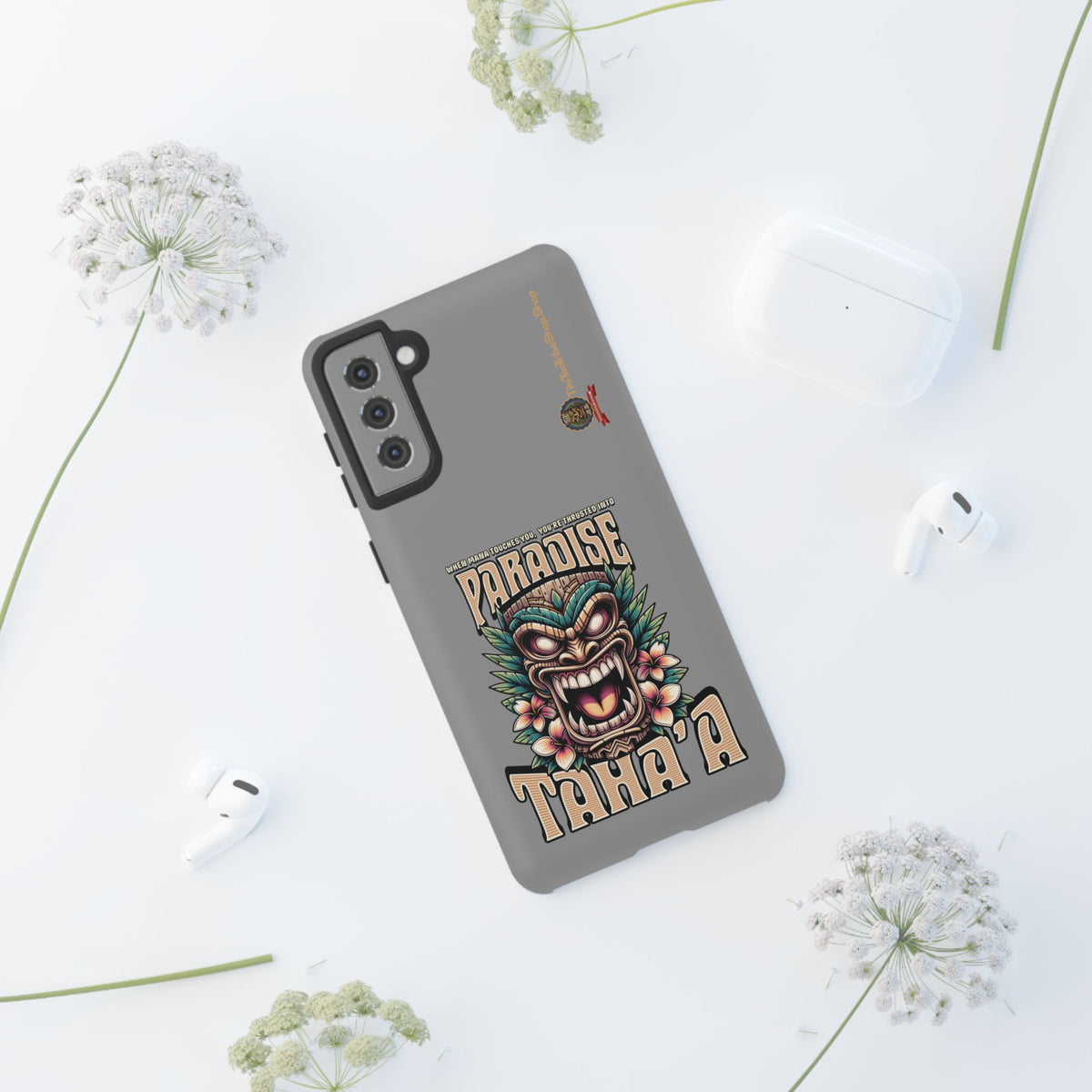 Tahaa – Coque Antichoc Premium « Tiki Féroce » | Design Tribal & Protection Maximale