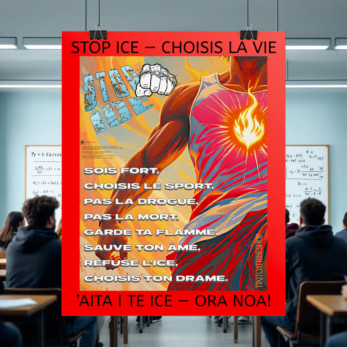 Posters Anti-ICE Polynésie – Affiches de Sensibilisation Contre la Drogue Paruru i te ora – Brisons les chaînes de l’ICE