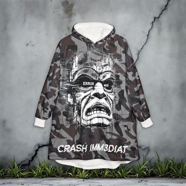 Tiki Glitch &amp; Error Hooded Fleece Blanket