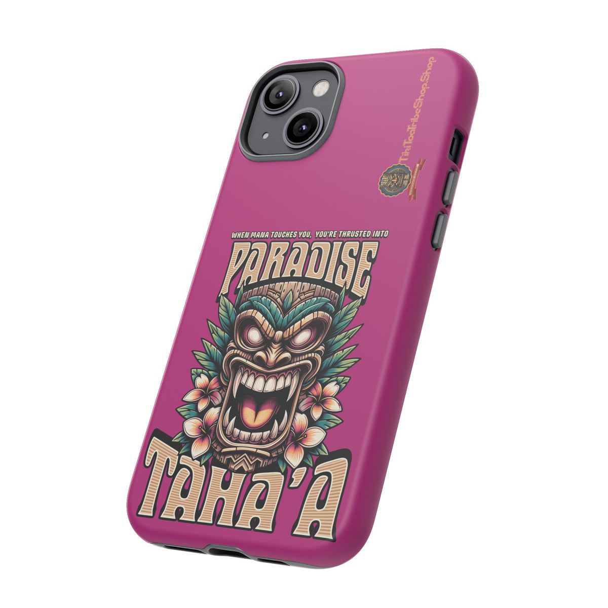 Tahaa – Coque Antichoc Premium « Tiki Féroce » | Design Tribal & Protection Maximale