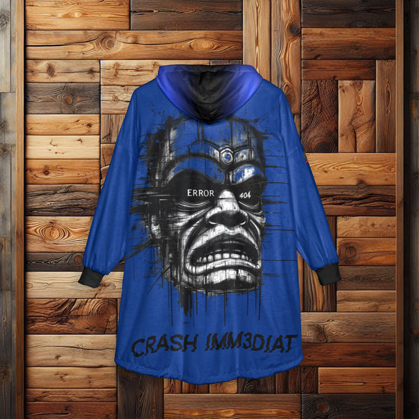 Tiki Glitch &amp; Error Hooded Fleece Blanket