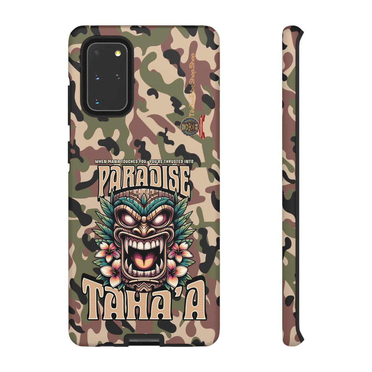Tahaa – Coque Antichoc Premium « Tiki Féroce » | Design Tribal & Protection Maximale