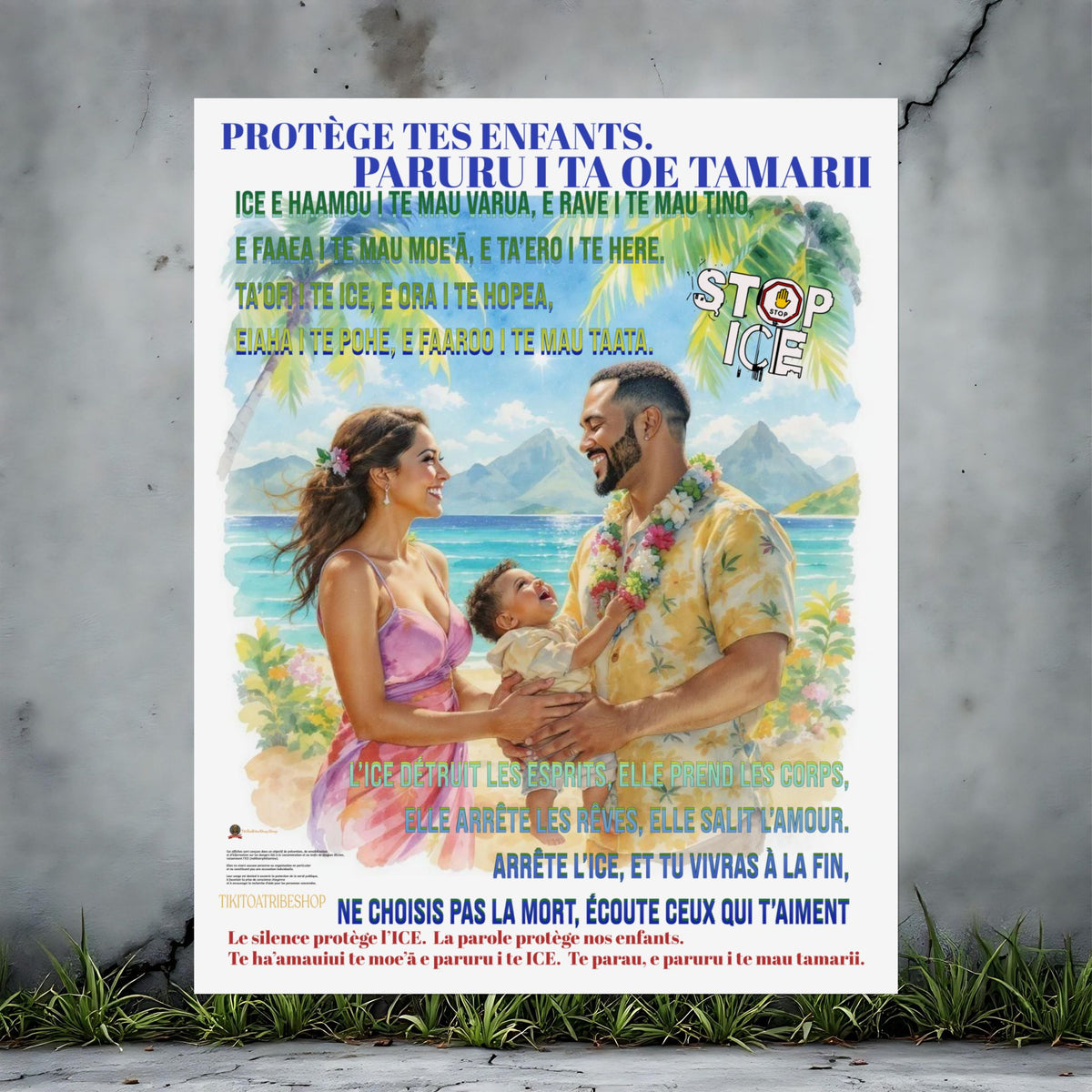 Posters Anti-ICE Polynésie – Affiches de Sensibilisation Contre la Drogue “Paruru i te ora – Brisons les chaînes de l’ICE”