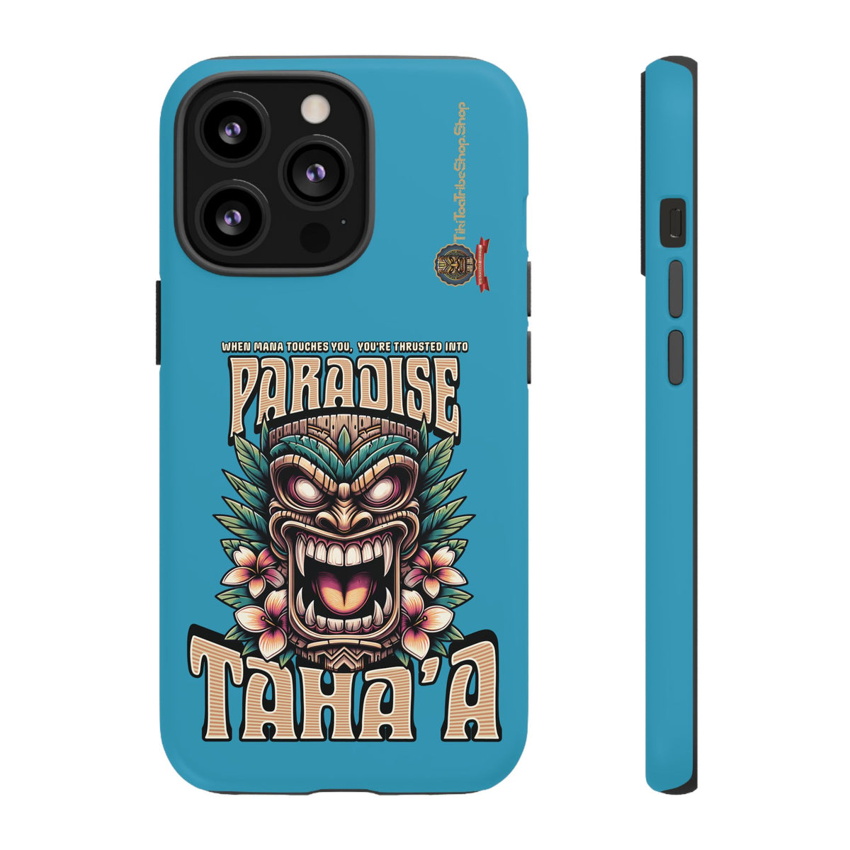 Tahaa – Coque Antichoc Premium « Tiki Féroce » | Design Tribal & Protection Maximale