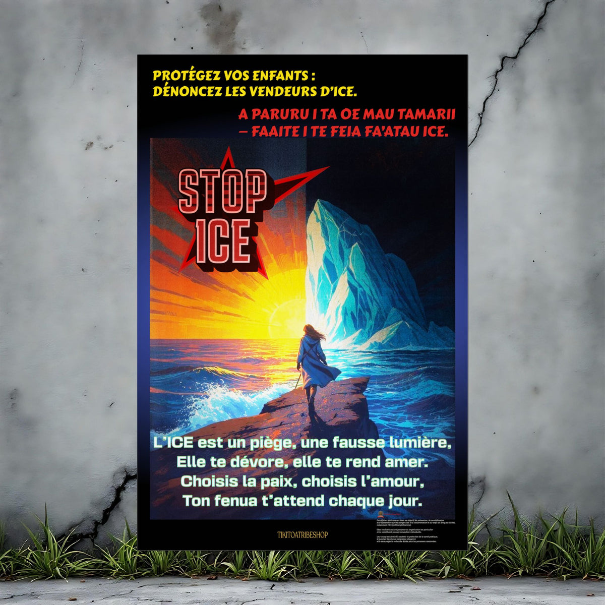 Posters Anti-ICE Polynésie – Affiches de Sensibilisation Contre la Drogue “Paruru i te ora – Brisons les chaînes de l’ICE”