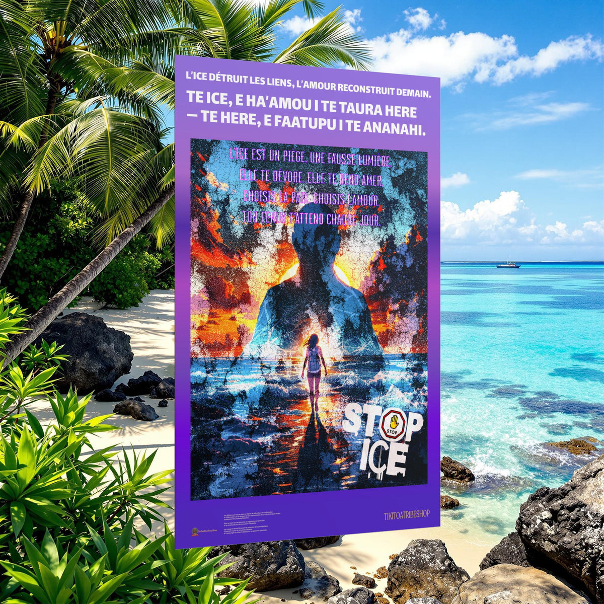 Posters Anti-ICE Polynésie – Affiches de Sensibilisation Contre la Drogue “Paruru i te ora – Brisons les chaînes de l’ICE”