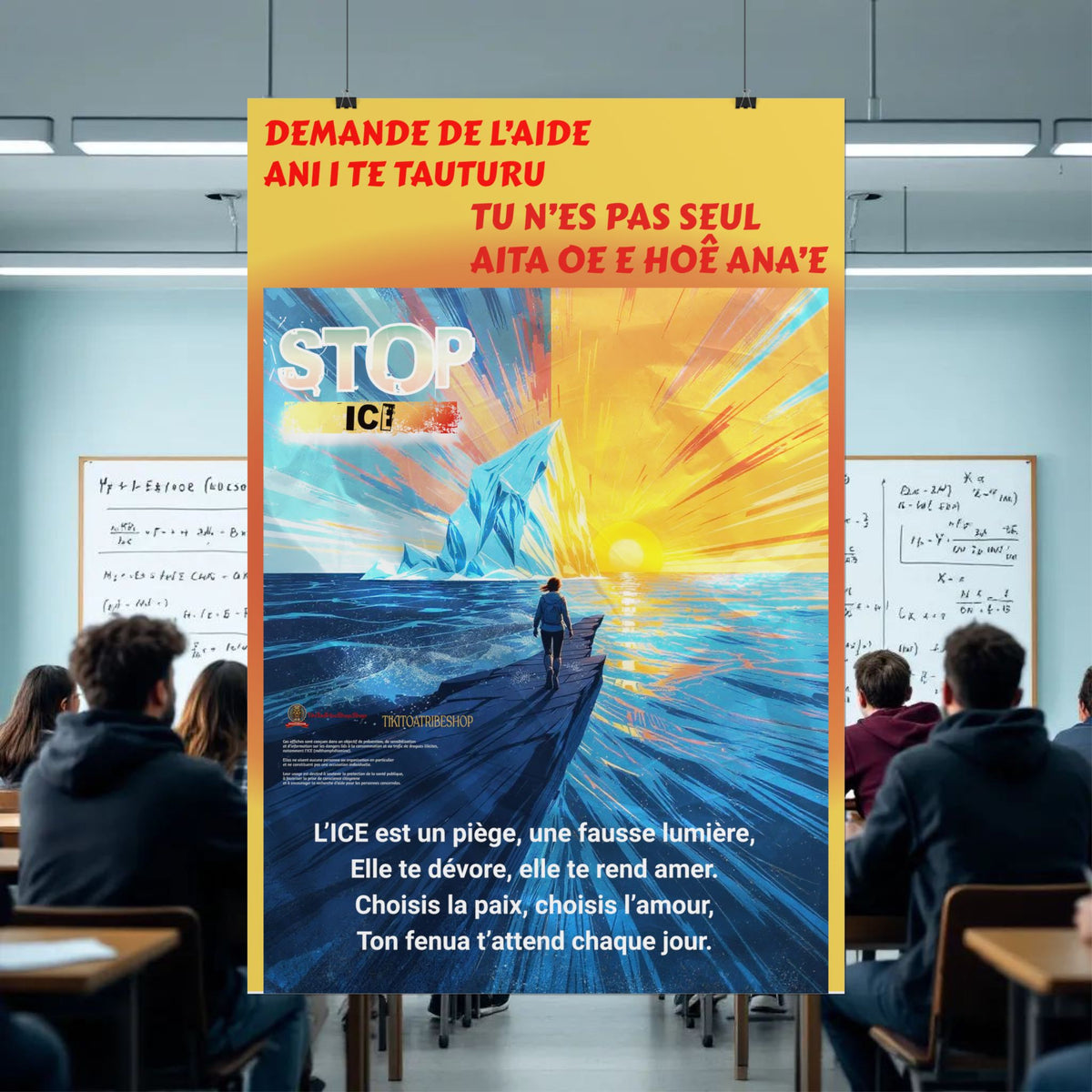 Posters Anti-ICE Polynésie – Affiches de Sensibilisation Contre la Drogue “Paruru i te ora – Brisons les chaînes de l’ICE”