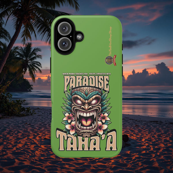 Tahaa – Coque Antichoc Premium « Tiki Féroce » | Design Tribal & Protection Maximale