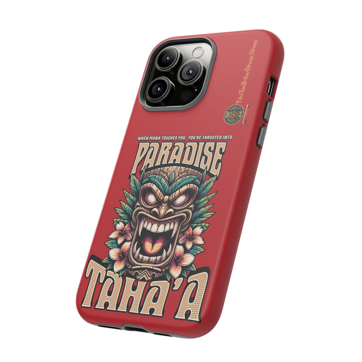 Tahaa – Coque Antichoc Premium « Tiki Féroce » | Design Tribal & Protection Maximale
