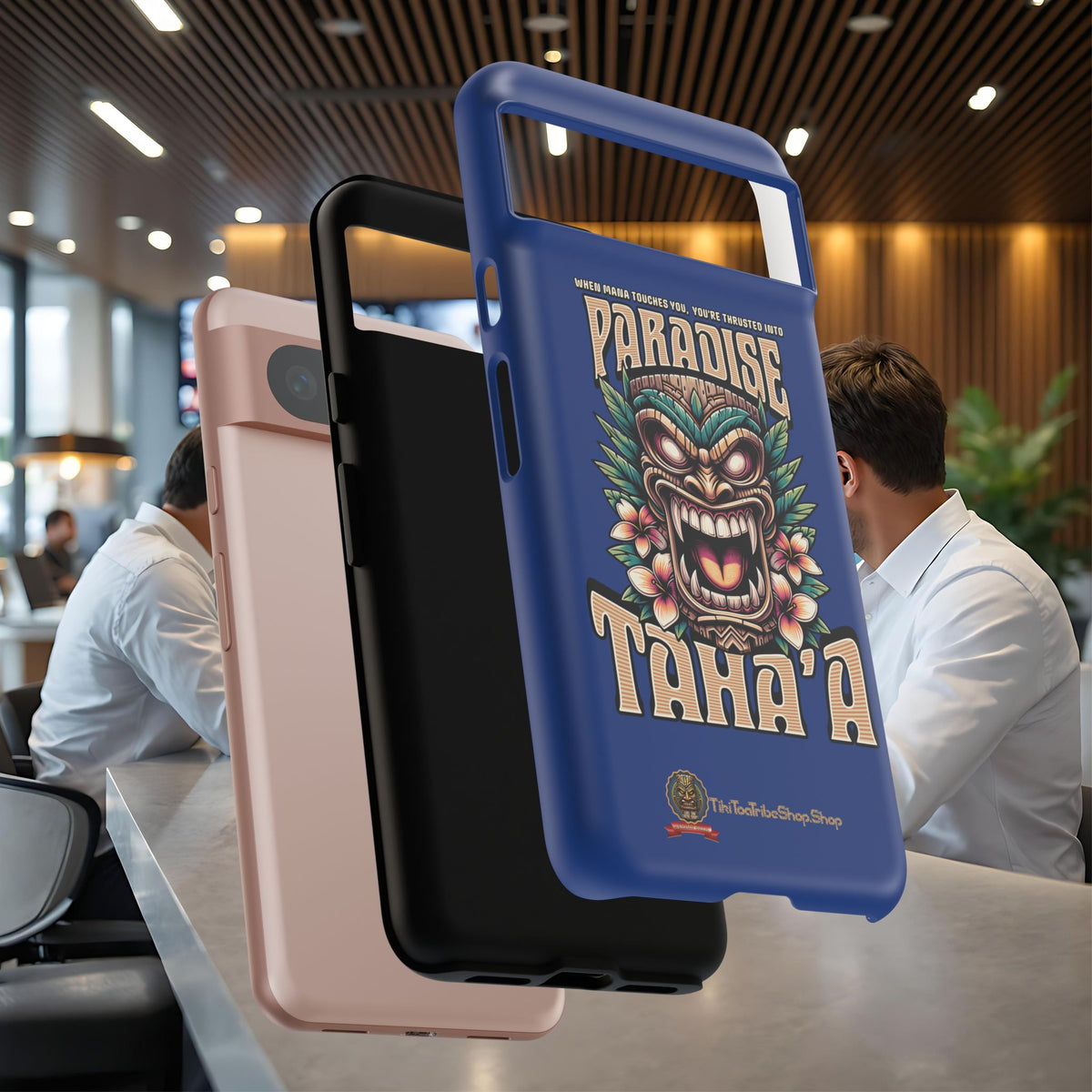 Tahaa – Coque Antichoc Premium « Tiki Féroce » | Design Tribal & Protection Maximale