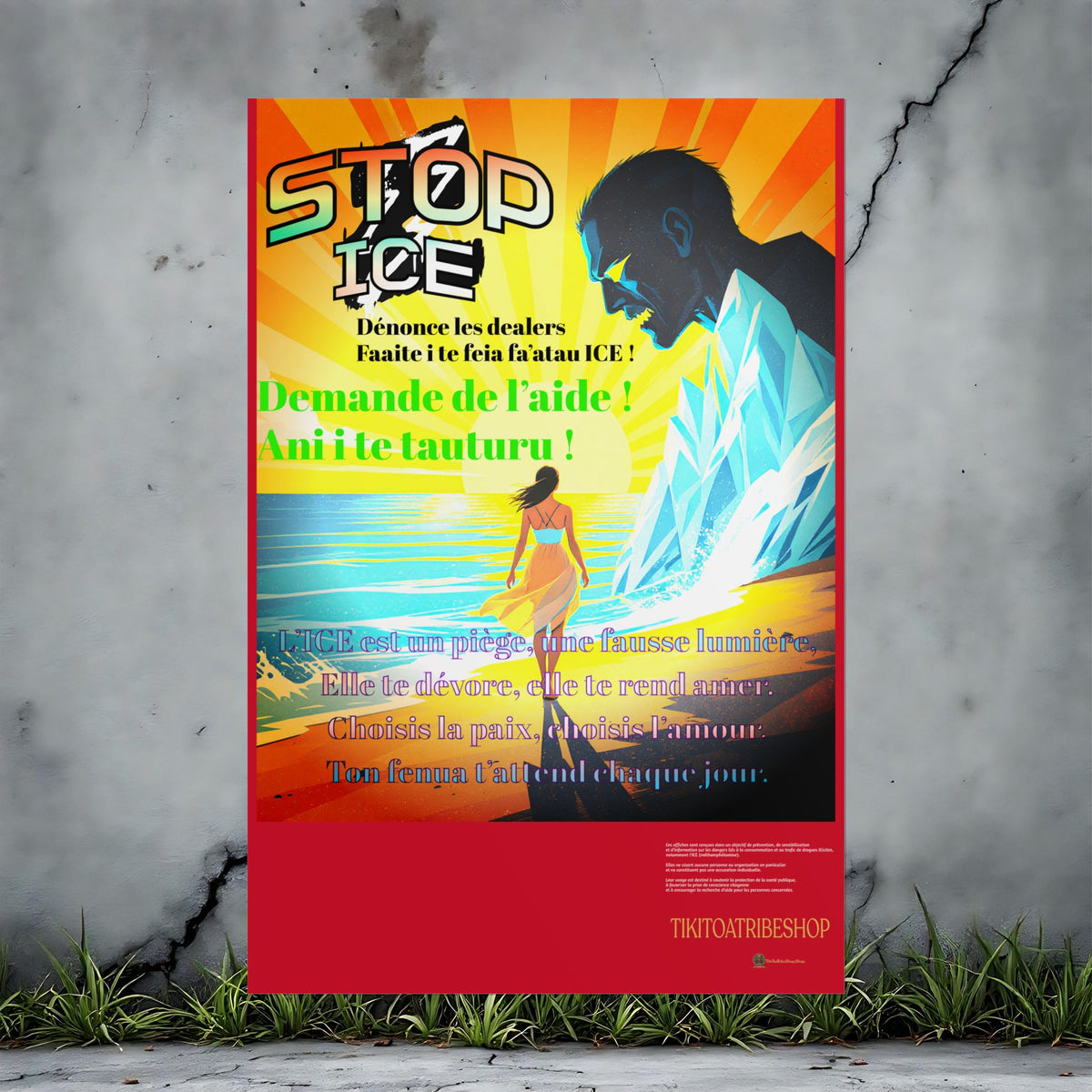Anti-ICE Polynésie – Affiches de Sensibilisation Contre la Drogue “Paruru i te ora – Brisons les chaînes de l’ICE”